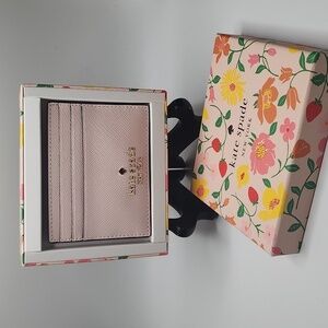 kate spade New York Boxed Small Slim Card Holder KG624 Light Rose (650)